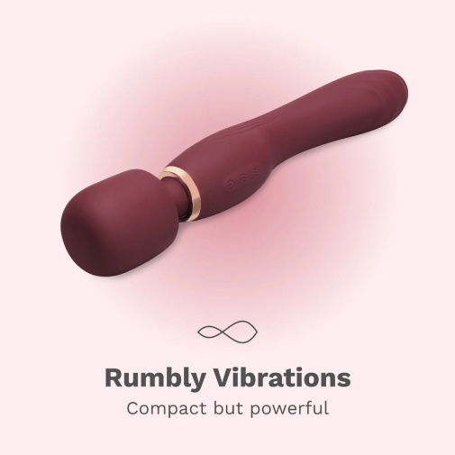 Le Wand - Flat Double Ended Vibrator - Red 照片