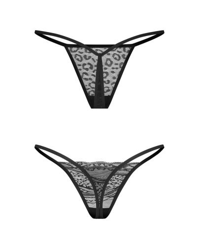 Obsessive - Clara Thong 2pcs - Black - S/M 照片