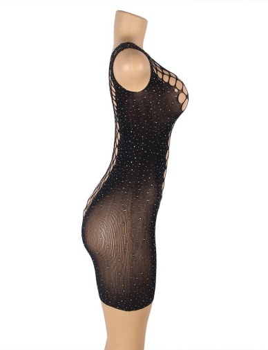 Ohyeah - Glitter Fishnet Dress - Black - M 照片