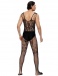 Ohyeah - Male Floral Bodystocking - Black photo-2