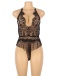 Ohyeah - Lace Floral Sheer Teddy - Black - XL photo-4