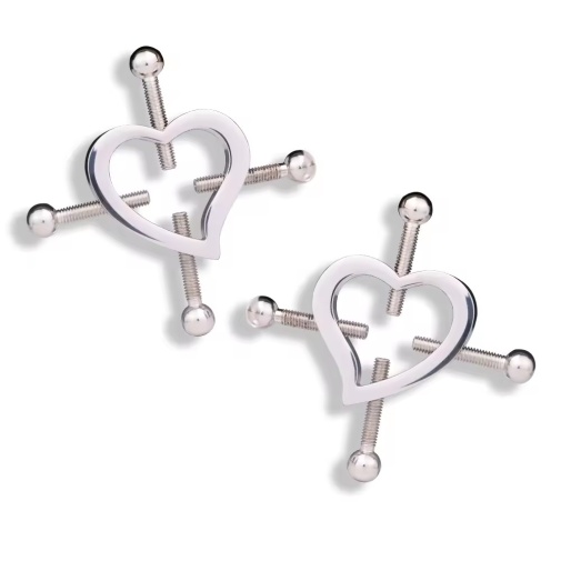 FAAK - Heart Nipple Clamps w Harness photo