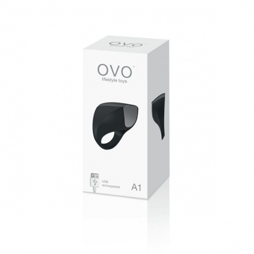 Ovo - A1 Rechargeable Ring - Black Chrome photo