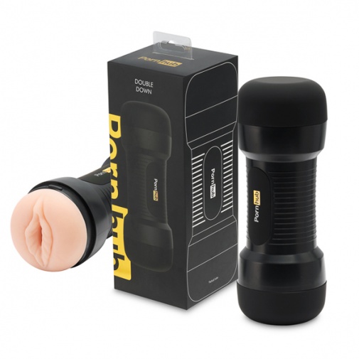 Pornhub - 阴道连后庭双穴飞机杯 - 黑色 照片