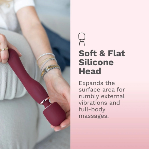 Le Wand - Flat Double Ended Vibrator - Red 照片