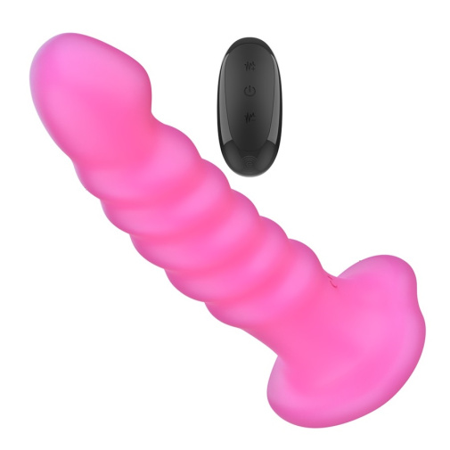 Intense - Cindy 螺旋紋理大型震動按摩棒 - 粉紅色 照片