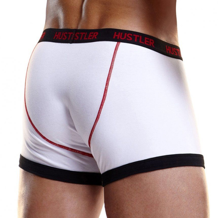 Hustler - Logo Elastic Cotton Trunk - White - XL photo