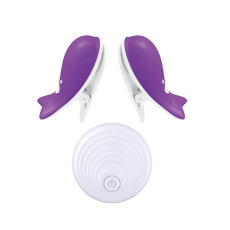 Liebe Seele - Dolphin Vibro Nipple Clamps - Purple 照片