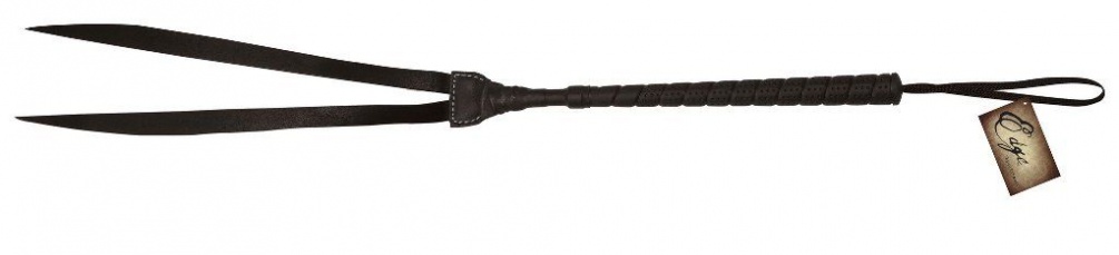 Dual whips are made of tough, genuine leather and made to pl... Sportsheets - Edge Dragon Kiss Whip - Black photo-2