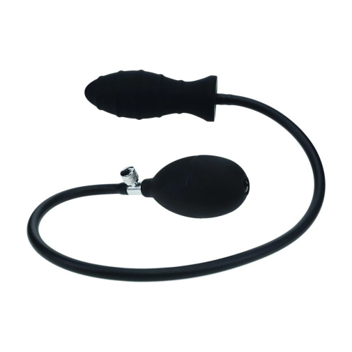 Levelz - Ribbed Inflatable Anal Plug - Black 照片