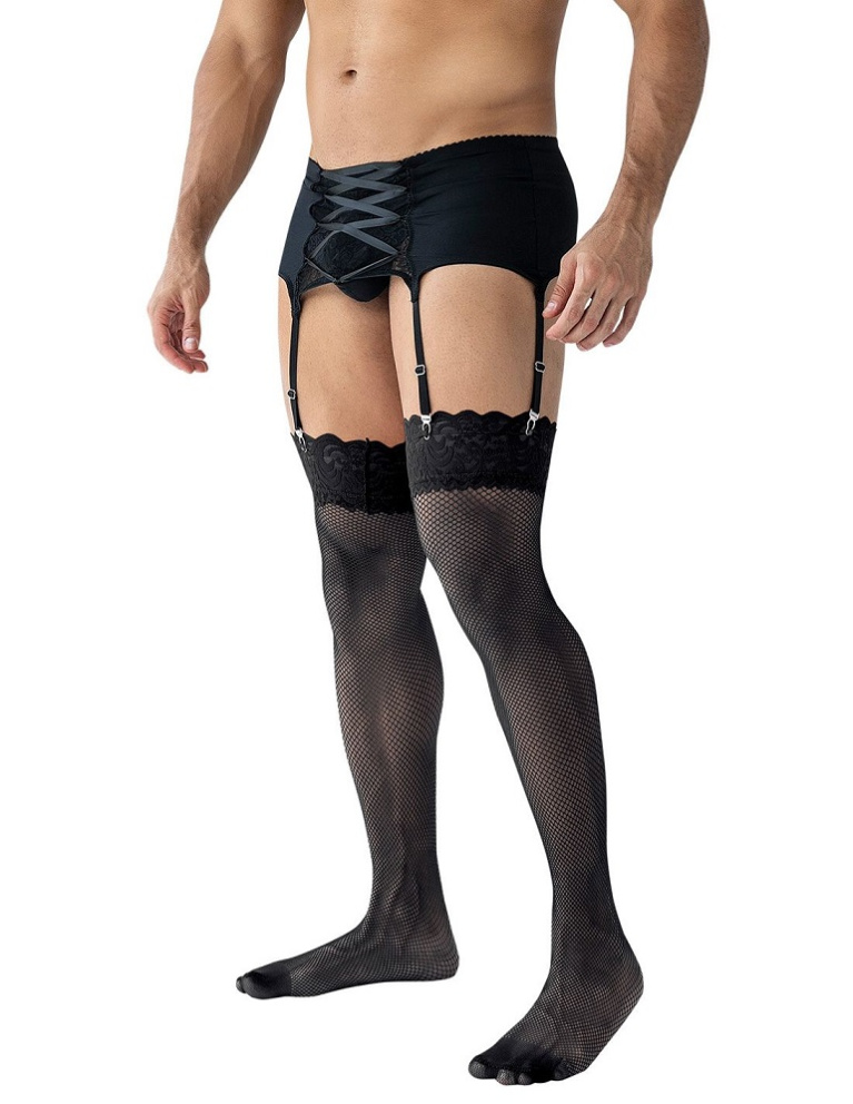 Cut4men - Crossed Men Garter - Black - M 照片