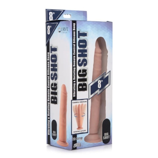 Big Shot - 8" Vibro Rotating Dildo - Flesh photo