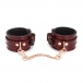 Liebe Seele - Leather Ankle Cuffs - Wine Red photo