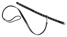 Zado - Leather Collar w Belt - Black photo