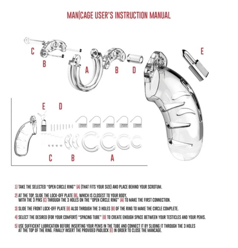 ManCage - Chastity Cage #2 - Clear photo