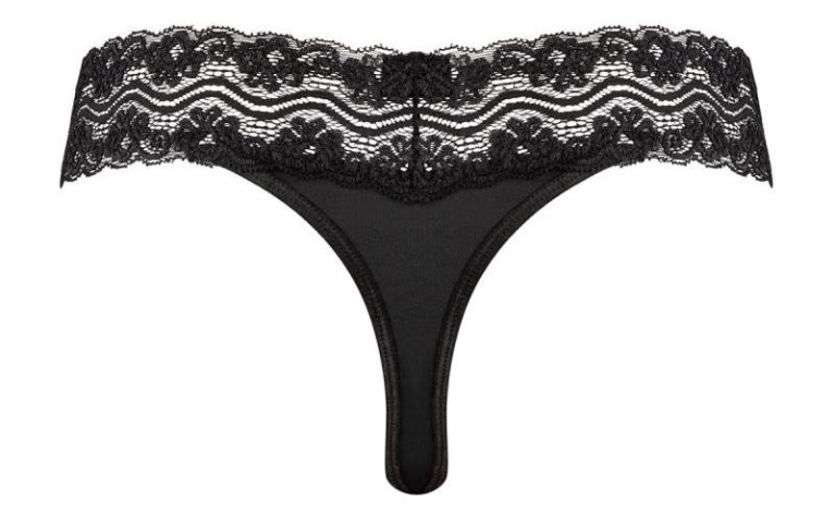 Underneath - Jane Thong Set 3 pcs - Black - L/XL photo