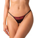 Obsessive - Parisel Crotchless Thong - Burgundy - S/M photo