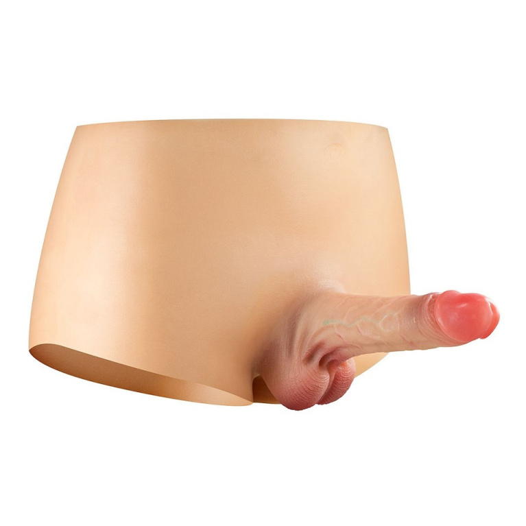 Real Manly - Hollow Realistic Dildo Suit - Flesh - L/XL photo