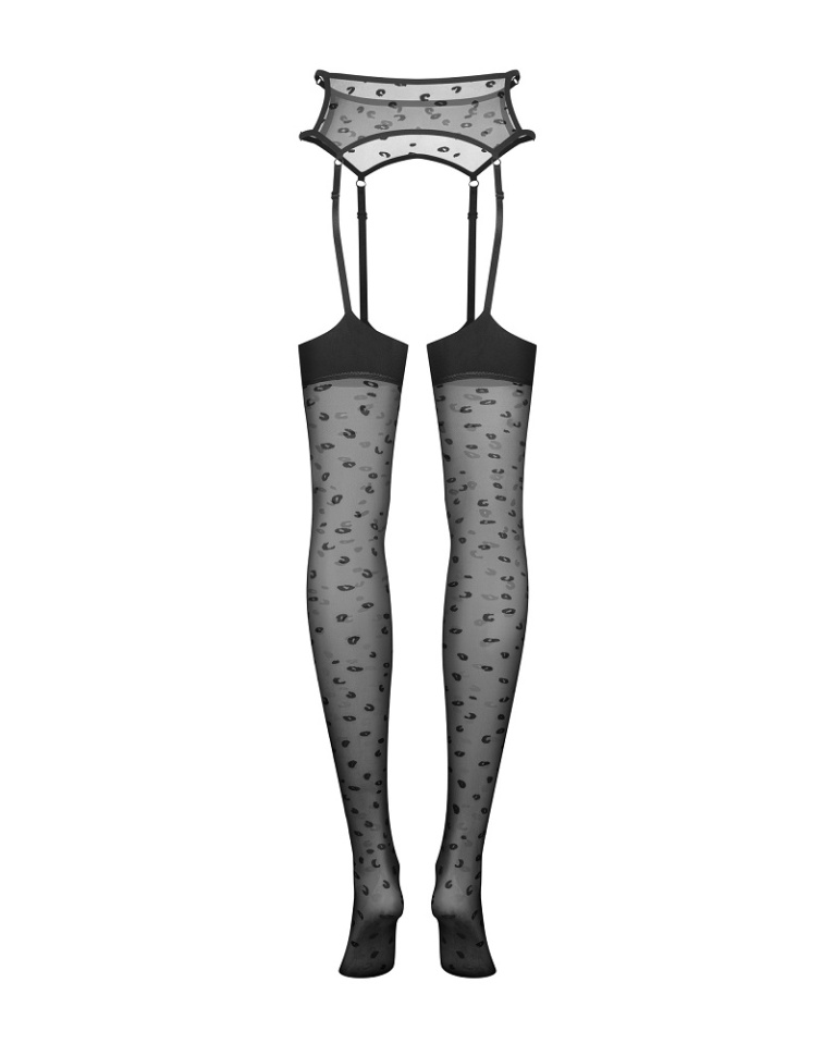 Obsessive - Isinne Garter Stockings - Black - S/M/L photo