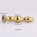 MT - Anal Plug 139x30mm - Golden/Black photo-5