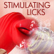 Lickgasm - Bliss Kiss Stimulator w Thrusting Vibrator - Red photo-3