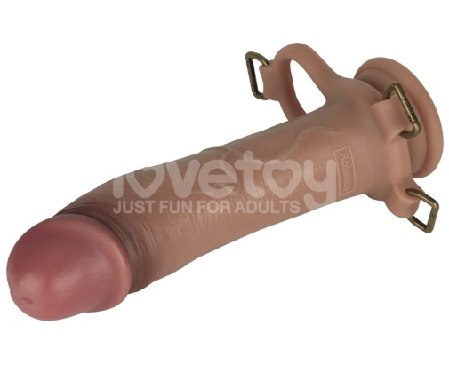 Lovetoy - Ingen 空心穿戴式 10'' 假阳具套装 加细码至中码 - 肉色 照片