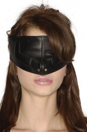 Strict Leather - 上半边面面罩 - 黑色 照片