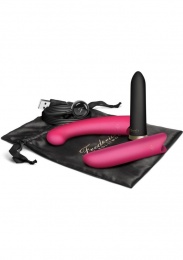 FOH - Rechargeable Bullet Vibe Set with 2 Sleeves - Pink photo