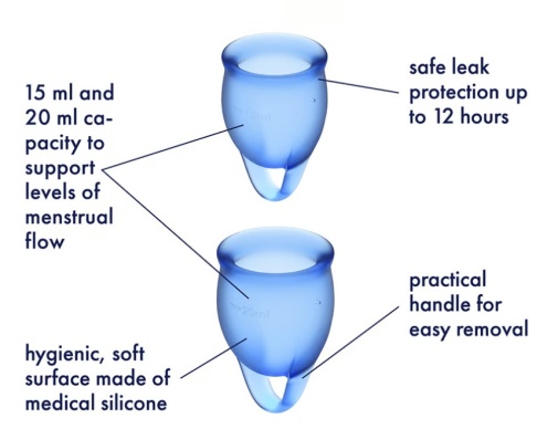 Satisfyer - Feel Confident Menstrual Cup - Dark Blue photo