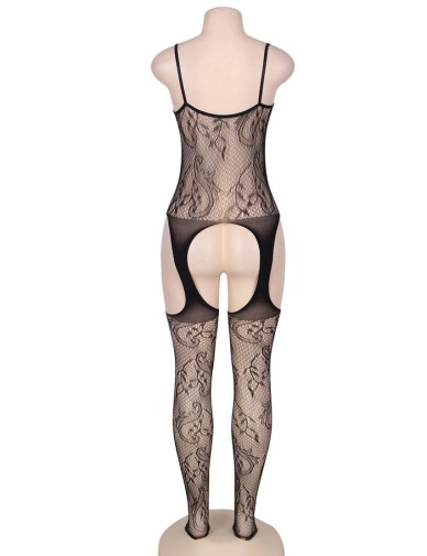 Ohyeah - Crotchless Bodystocking - Black - M photo