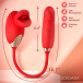 Lickgasm - Bliss Kiss Stimulator w Thrusting Vibrator - Red photo-6