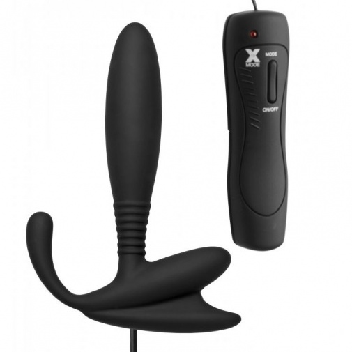 Master Series - Cobra Vibrating Silicone P-Spot Massager - Black photo