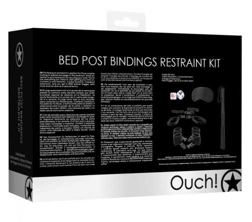 Ouch - Bed Post Restraint Kit - Black photo