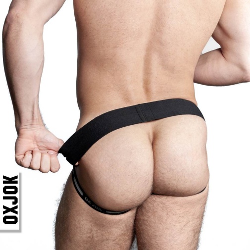 Oxjok - Airmesh Jockstrap w Ring - Tar Black - XXL 照片