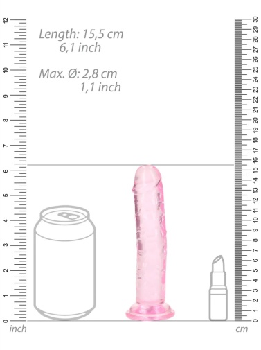 RealRock - 6" Straight Realistic Dildo - Pink photo