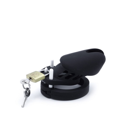 Kiotos - Silicone Chastity Cage - Black 照片