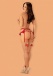 Obsessive - Rubinesa 吊襪帶連丁字褲 - 紅色 - S/M 照片-4