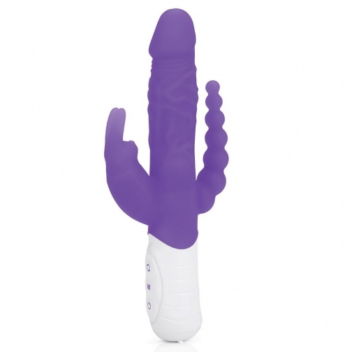 Rabbit Essentials - 7 Function Rabbit w/Anal Beads - Purple photo