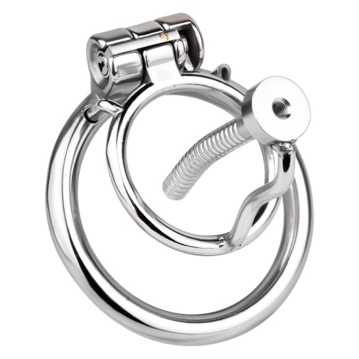 FAAK - Chastity Cage w Urethral Plug - Silver 照片