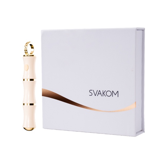 SVAKOM - Zhuyi 竹形穩密項鍊震動器 - 白色 照片