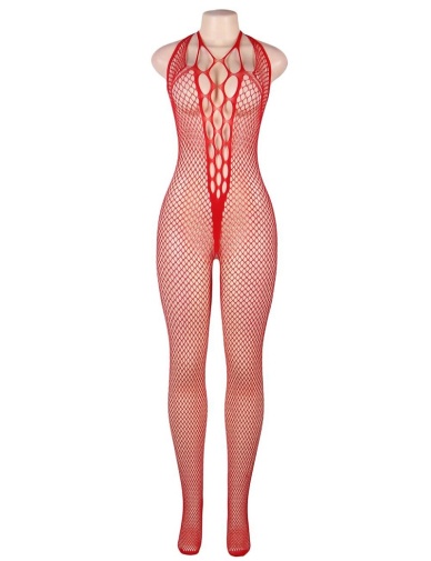 Ohyeah - Halter Neck Bodystocking - Red - M 照片