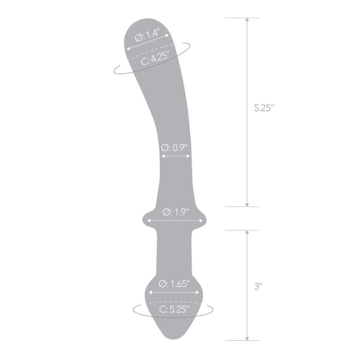 Glas - 9" Classic Curved Dual-Ended Dildo photo