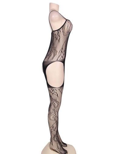 Ohyeah - Crotchless Bodystocking - Black - XL photo