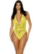 Oh La La Cheri - Lauren Crotchless Teddy - Yellow - L/XL photo