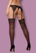 Obsessive  - 828-STO-1 Stockings - Black - L/XL photo-4