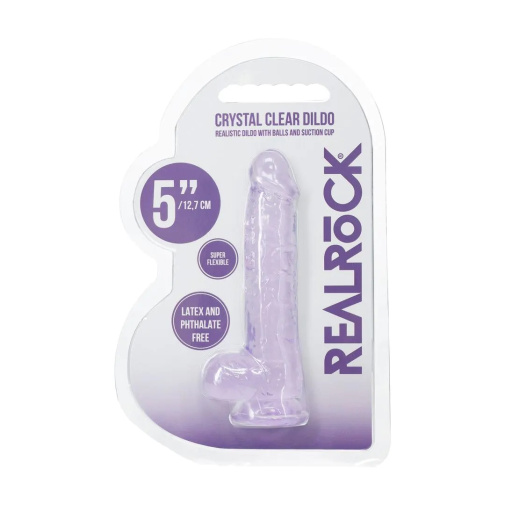 RealRock - 5" Realistic Dildo w Balls - Purple 照片