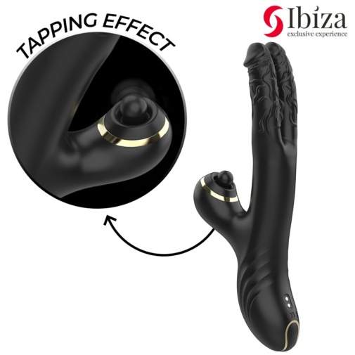 Ibiza - Two Dragons Tapping Vibrator - Black  photo