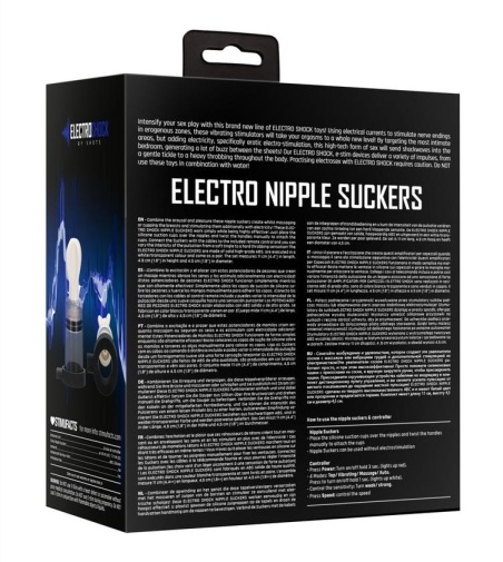 ElectroShock - E-Stim Bi-Polar Nipple Suckers - White photo