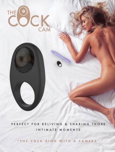 The Cock Cam - 摄录式阴茎环 - 黑色 照片