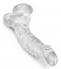 King Cock - 7.5" Cock w Balls - Clear photo-4